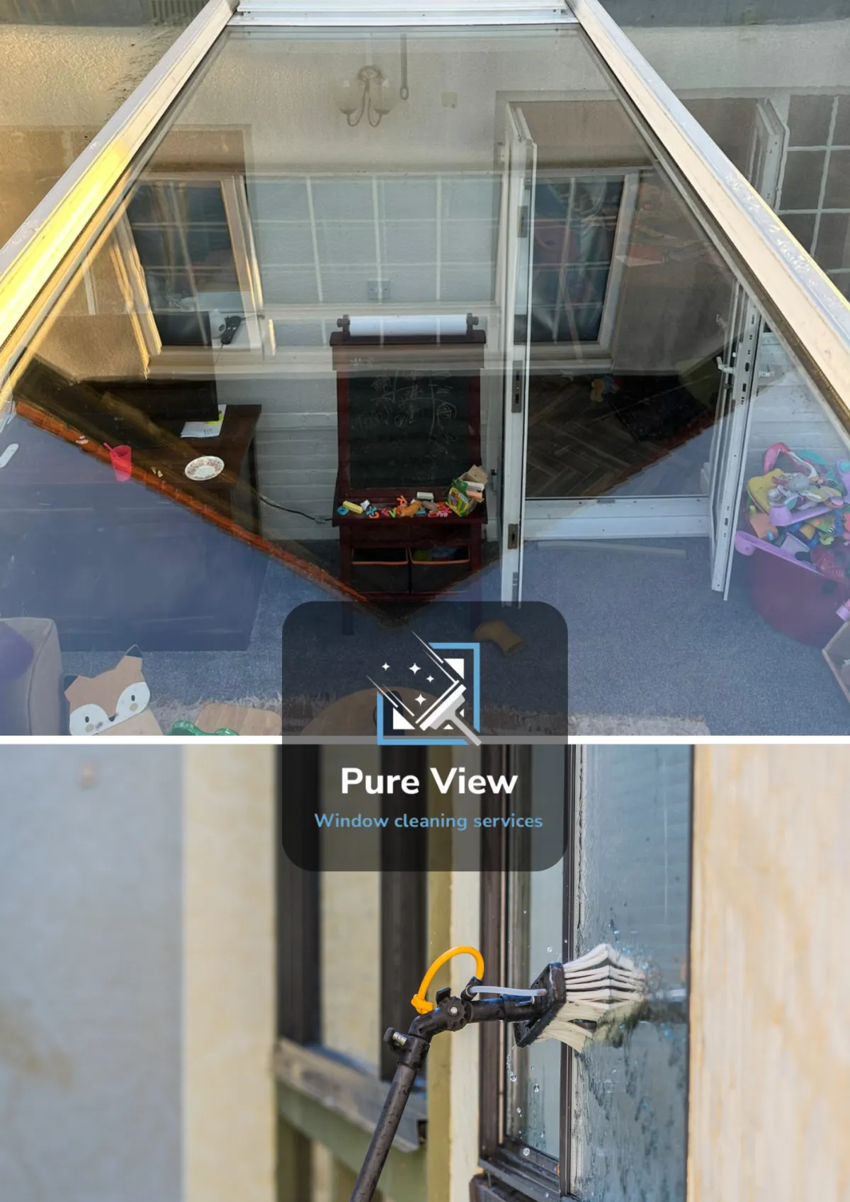 window and conservatory cleaning by pure view window cleaning