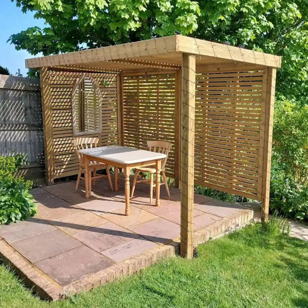 pergola built in hythe by jon lewis fencing ltd