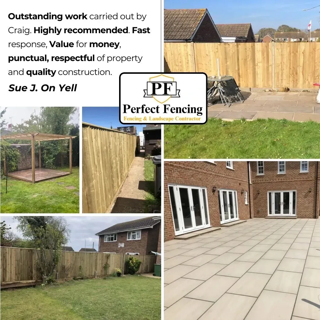 Collage of fencing in newhaven, seahaven, and peacehaven by perfect fencing