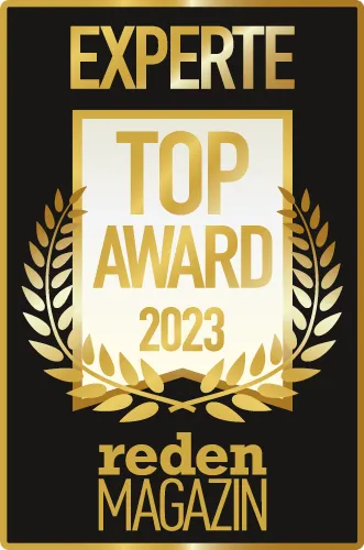 "Logo Reden Magazin Experte Top Award 2023 "