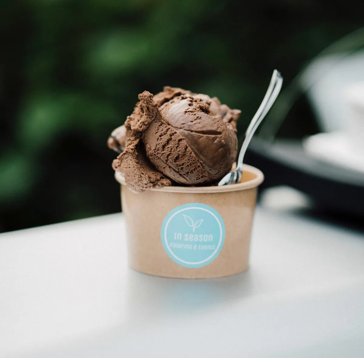 Gelato served at a wedding