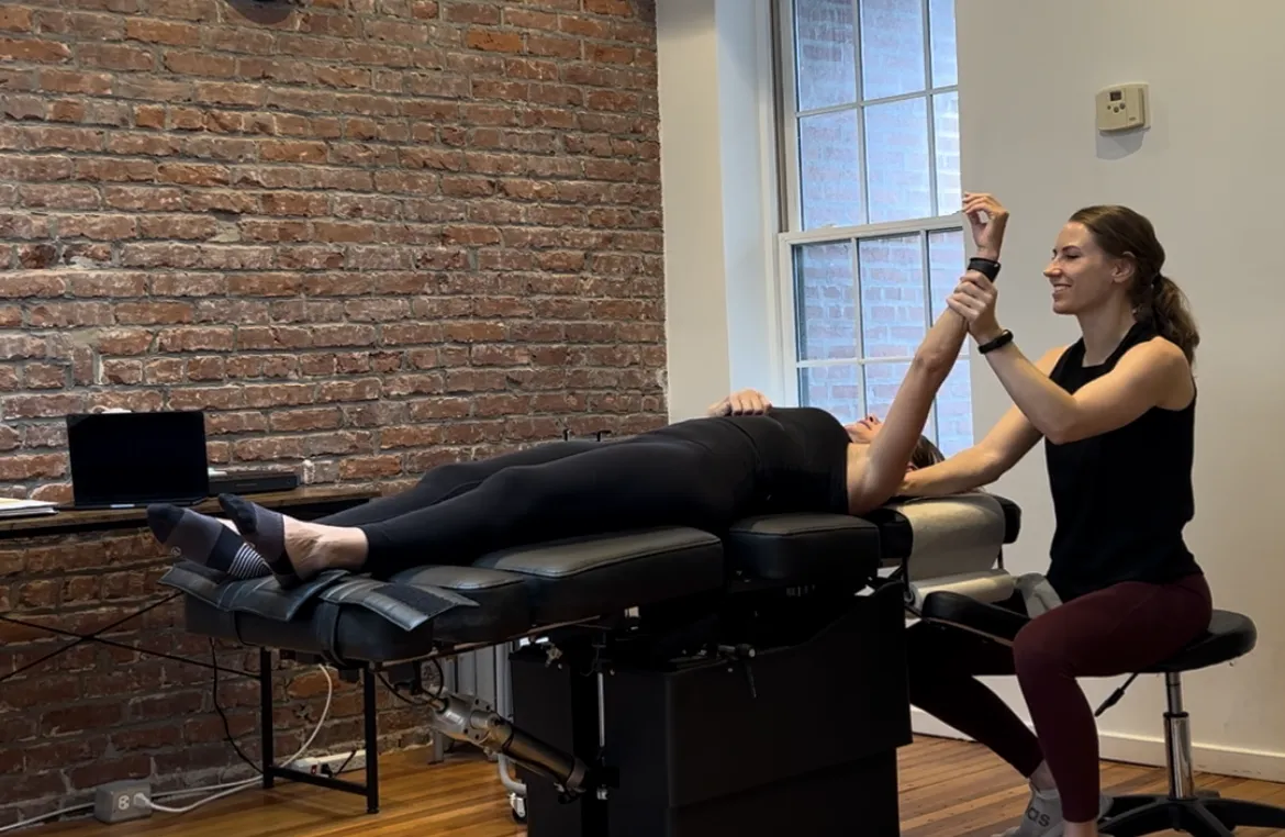 woman exercising indoors