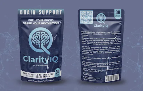 ClarityIQ Focus Patches from AQM Wellness for cognitive enhancement and memory improvement