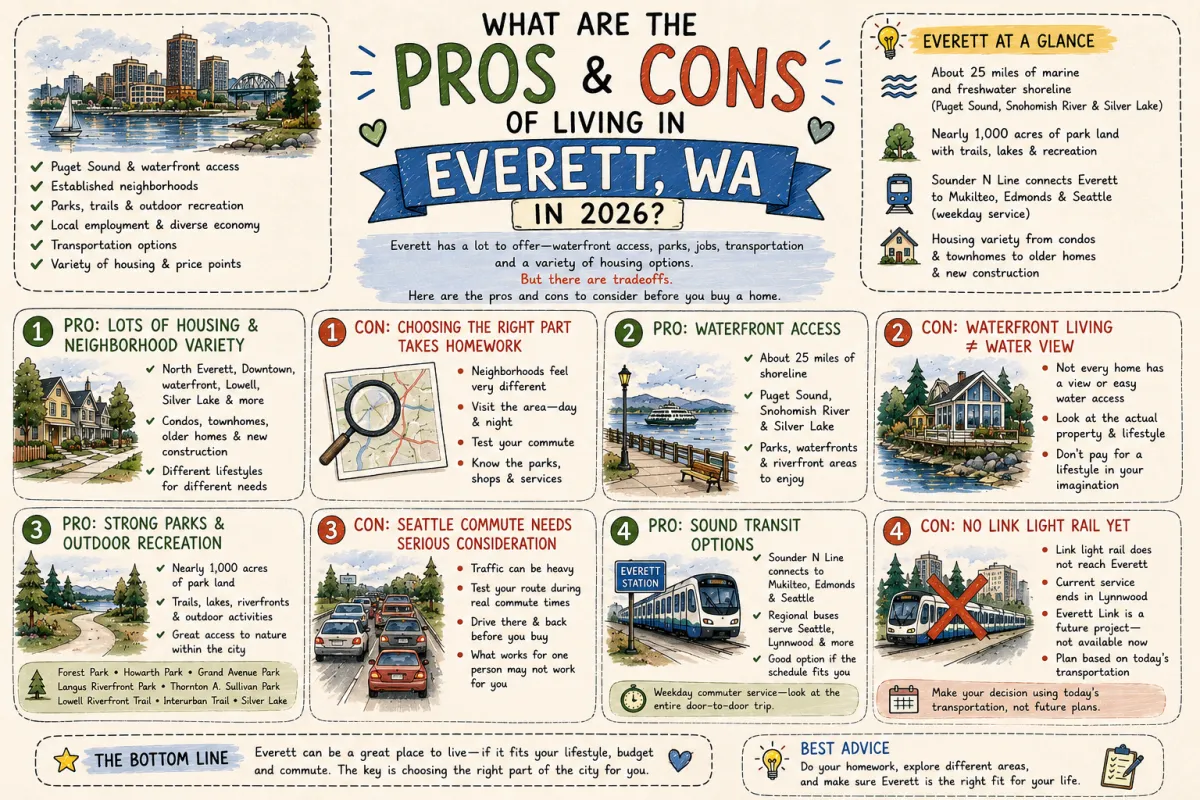 What Are the Pros and Cons of Living in Everett, WA in 2026?