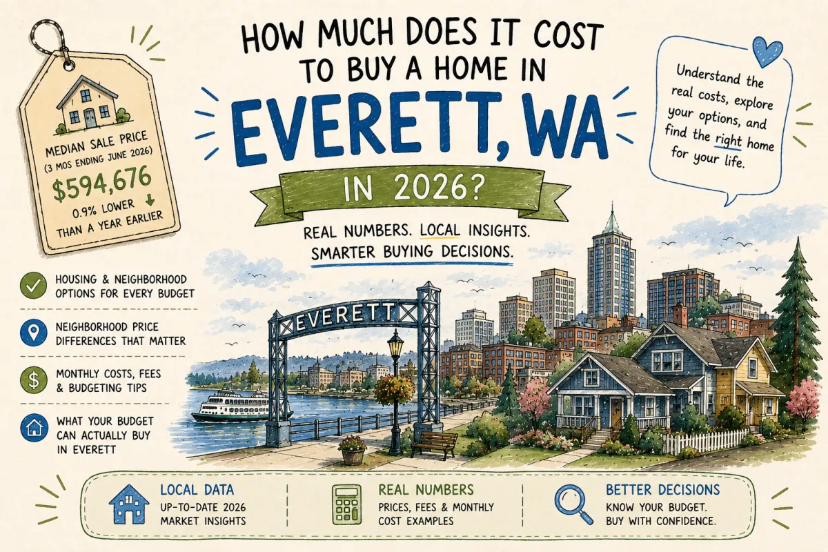 How Much Does It Cost to Buy a Home in Everett, WA in 2026?