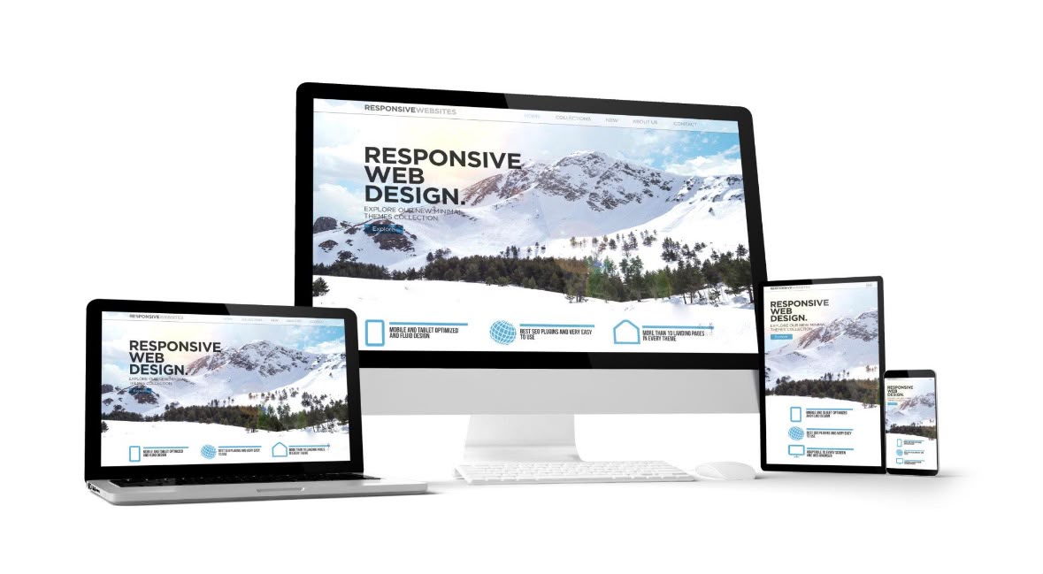 Custom mobile responsive website mockups for local businesses