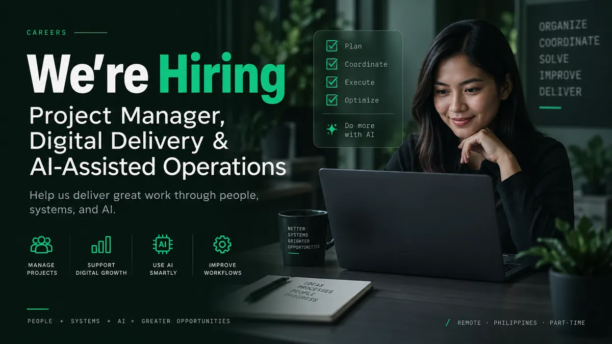 We’re Hiring: Project Manager, Digital Delivery & AI Operations | Steun Outsourcing