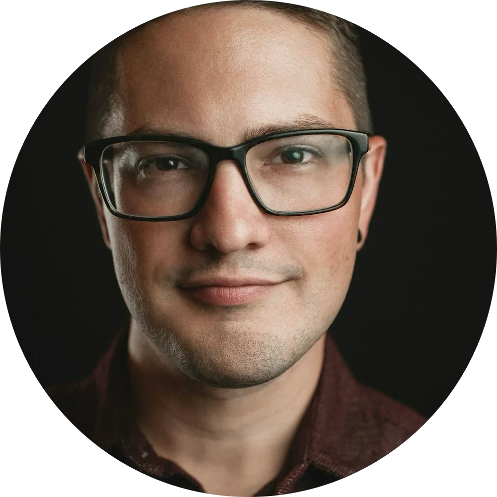 young father wearing glasses that overcame porn addiction