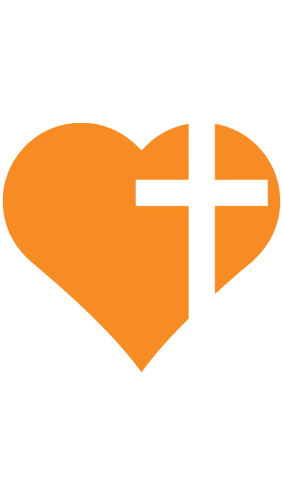 heart with a cross embedded