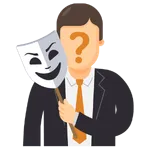 man wearing a mask hiding addiction to porn