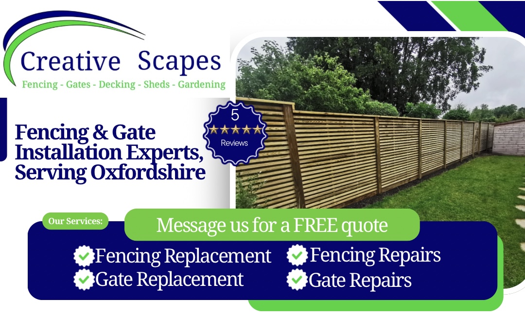 Fence replacement project completed for a domestic home in Oxford