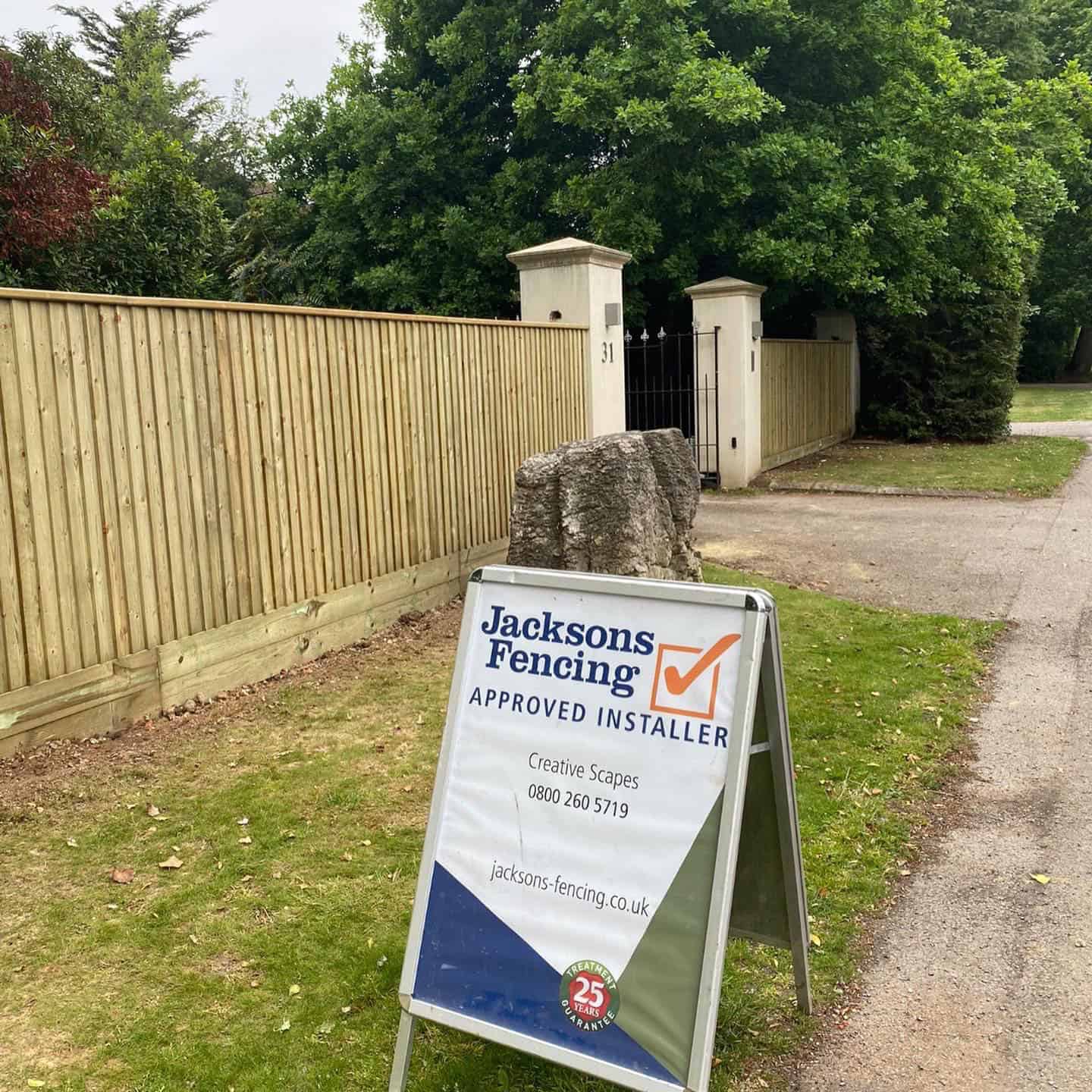 Jacksons venetian fencing installed in Botley