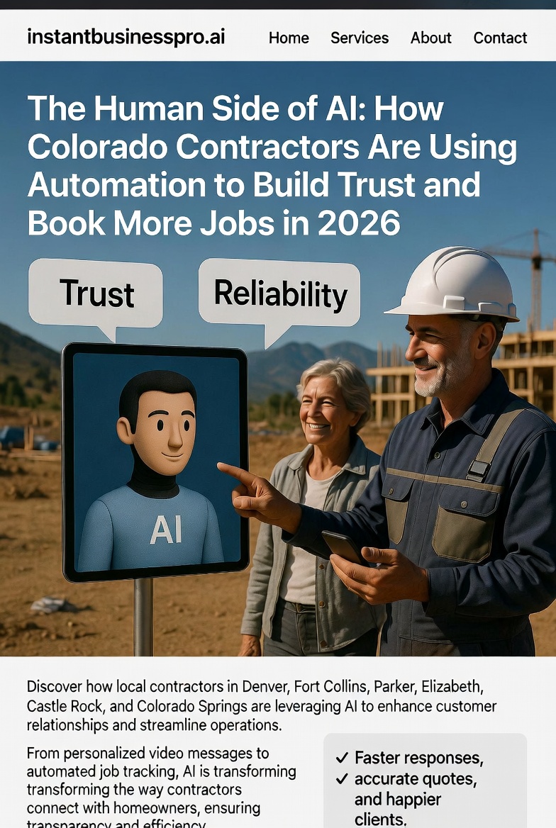 The Human Side of AI: How Colorado Contractors Are Using Automation to Build Trust and Book More Jobs in 2026