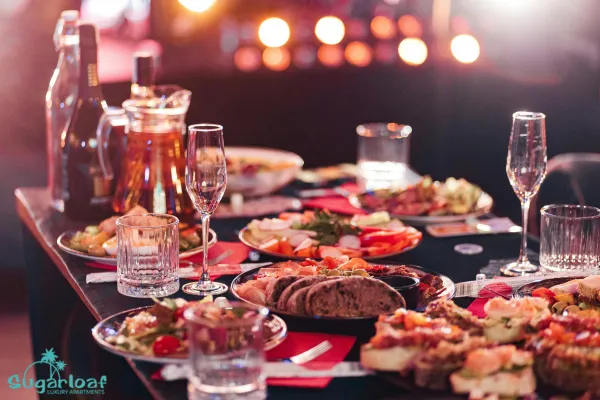 holiday party in an apartment