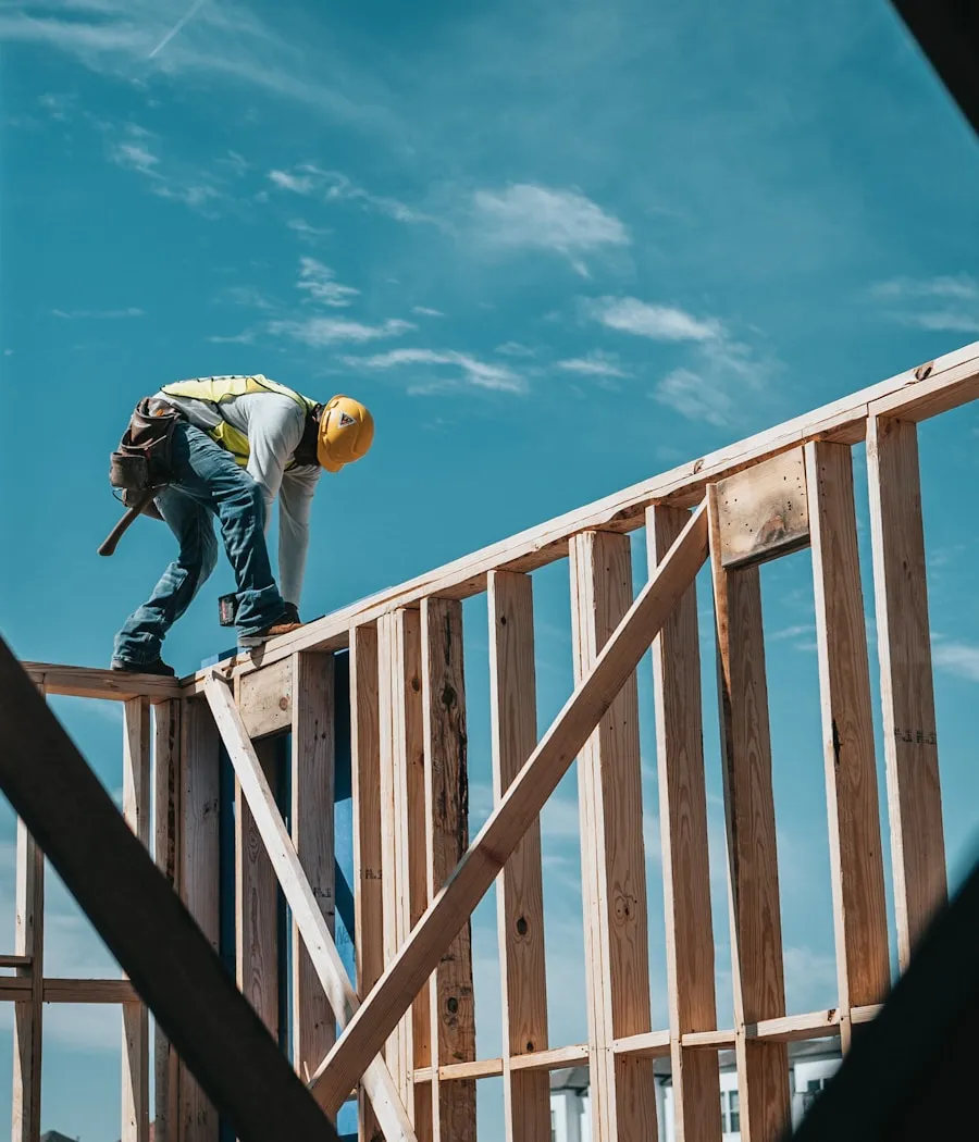 New construction project site framing in Kansas City metro