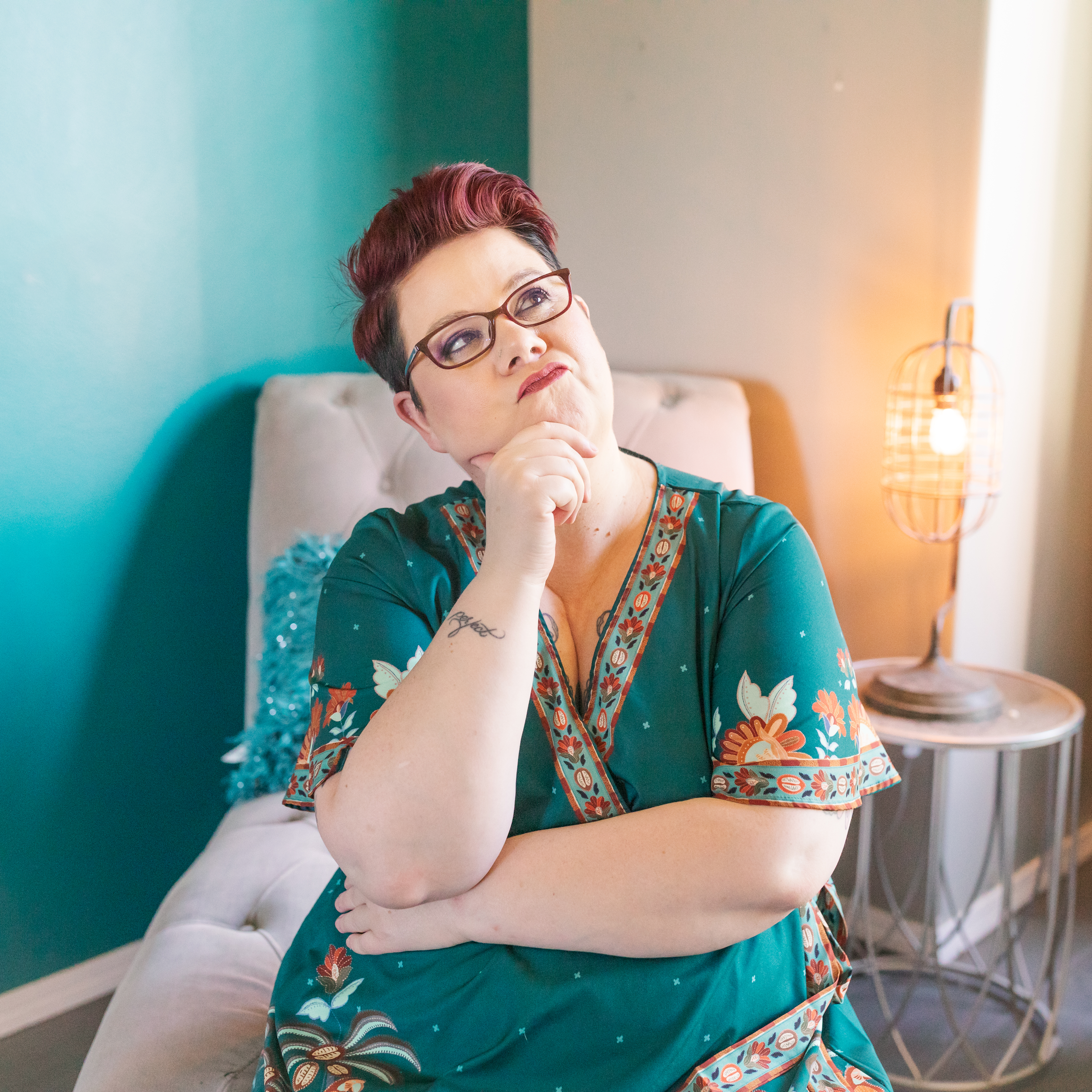 Elaine Turso pondering facial expression