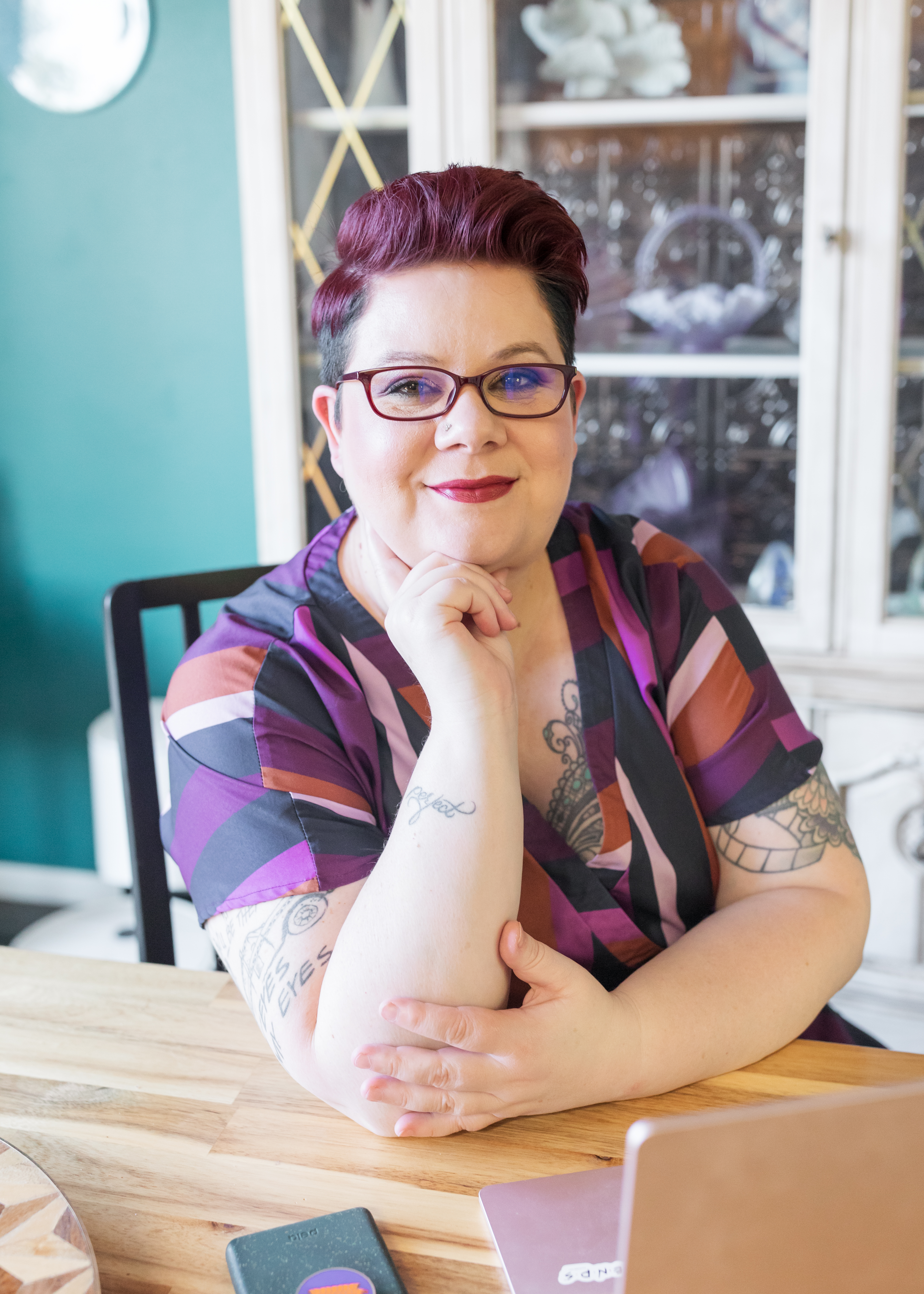 Elaine Turso sitting at table