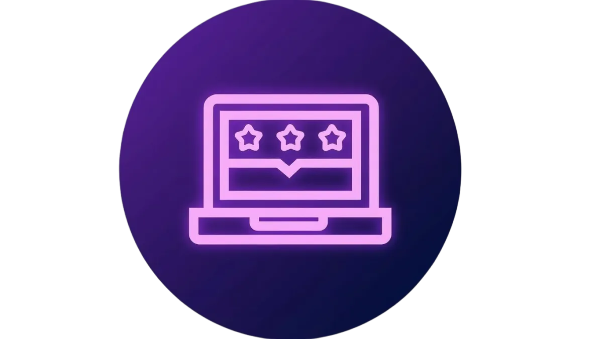 Five-star review icon showing SourceFlow’s automated reputation management system that boosts local business ratings