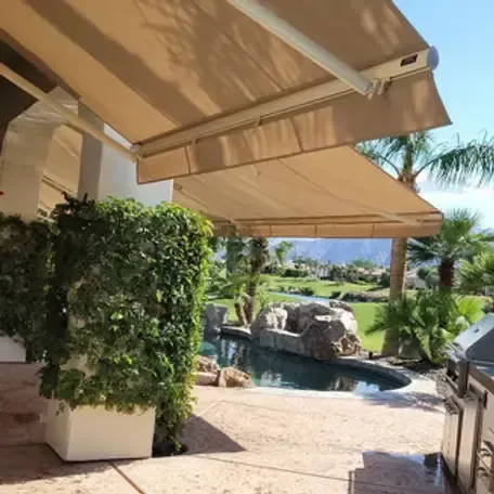 Affordable retractable awning installation and backyard patio shade repair in Santa Ana, California
