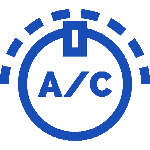 Brasi Automotive AC service icon - snowflake symbol with air waves