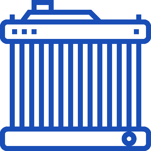 Brasi Automotive cooling system icon - radiator with coolant symbols