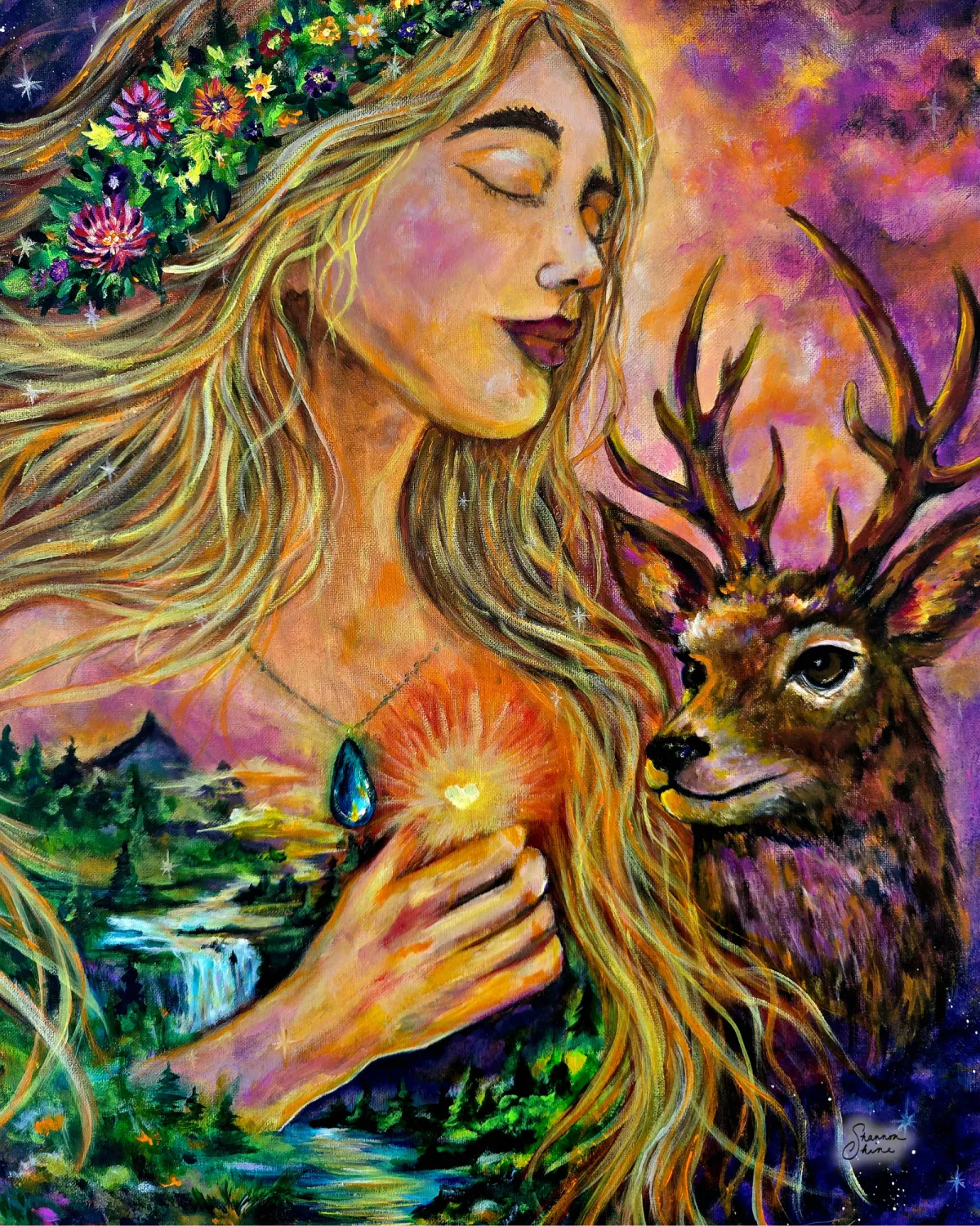 The Stag Guardian - Original Artwork by Shannon Shine