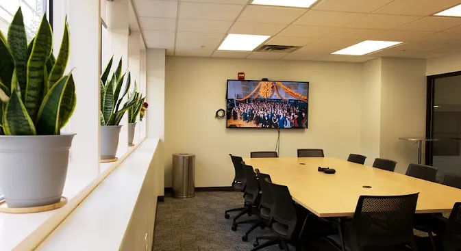 Company office painted in modern tones by By Hand Painting expert painters