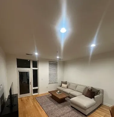 interior living room painted by professional home painting services