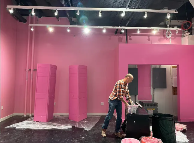 Modern studio space painted by commercial painting experts for a clean, creative environment