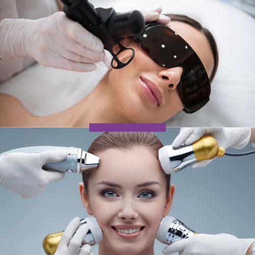 Dermocosmetic trainees practicing protocols in a bright training studio with instructor guidance.