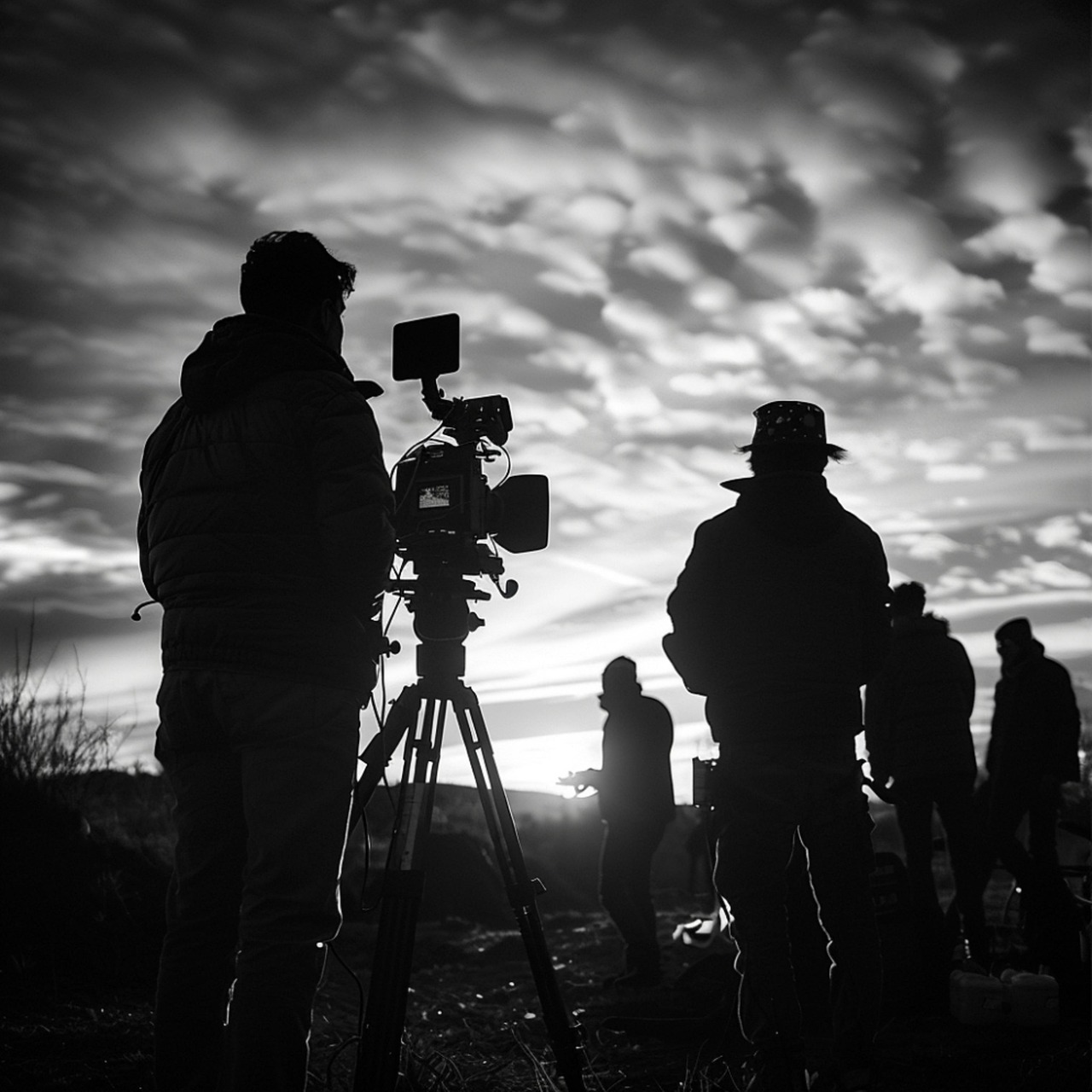 woman sitting on red folding armchair