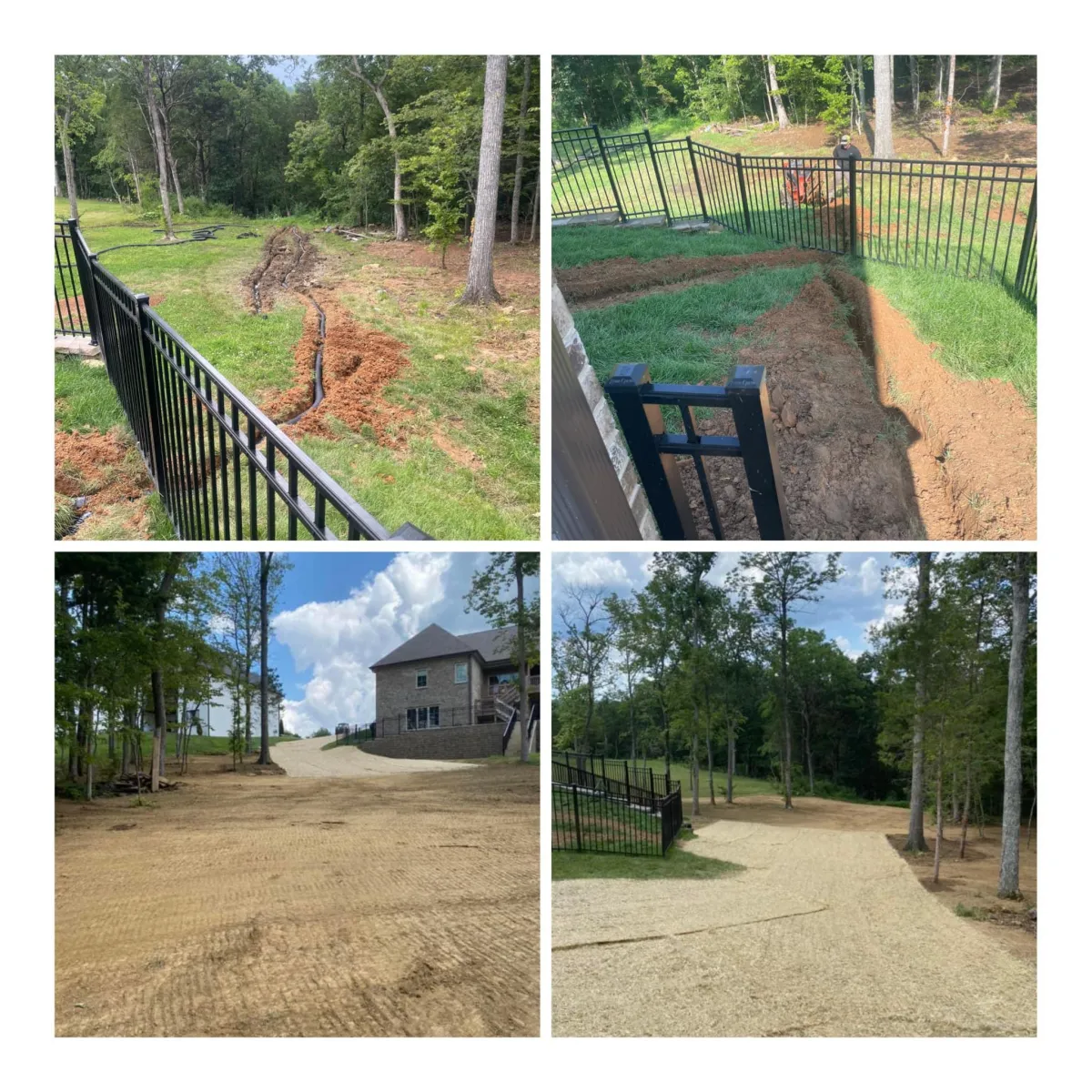 a row of wooden fences in the snow