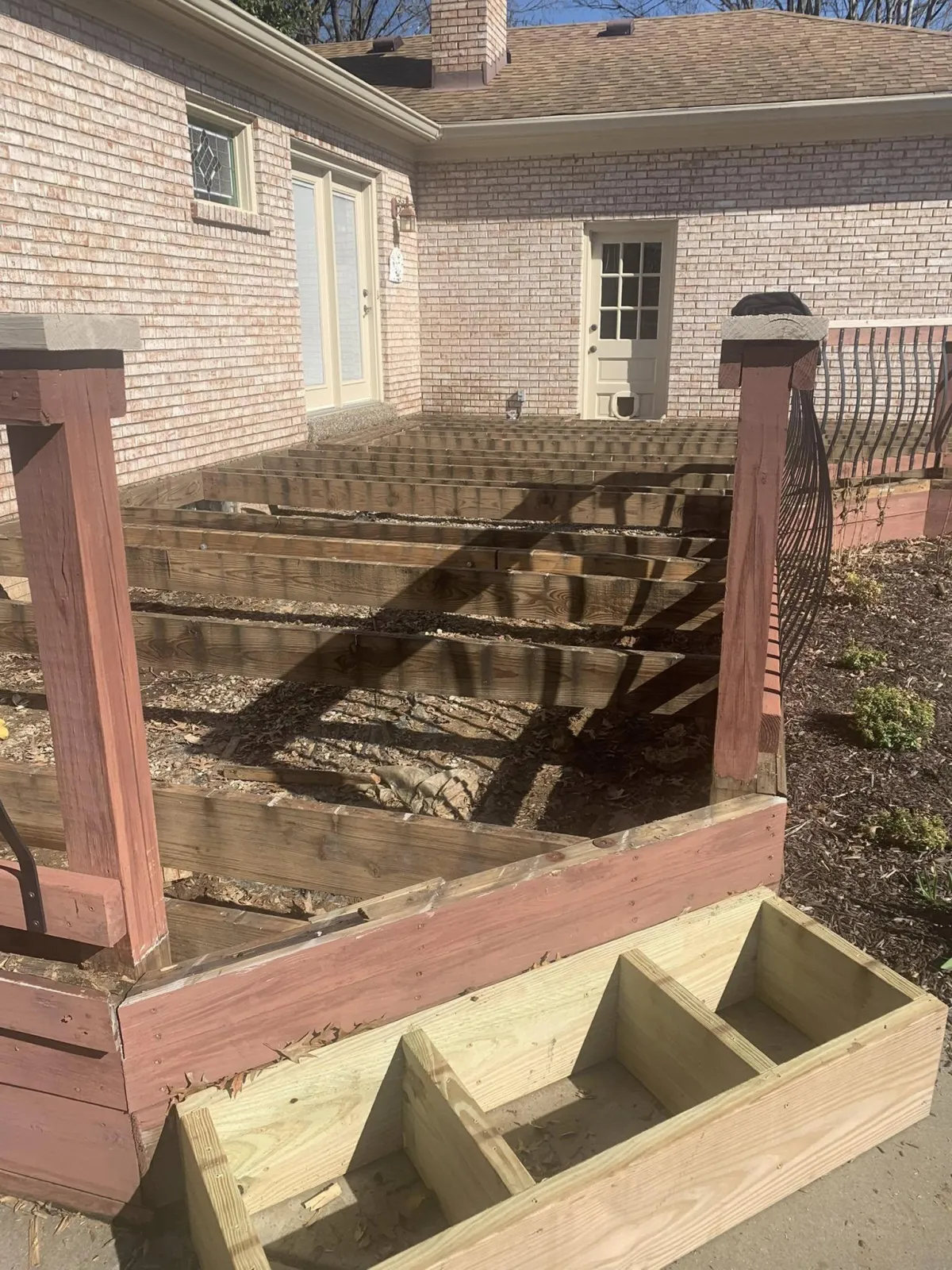 Custom deck construction by B&J's Exterior Services near Louisville KY