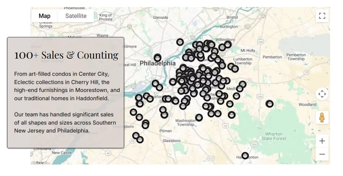 areas of service map