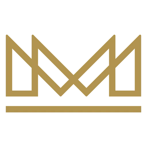 Company Logo, a minimal crown making the letter M