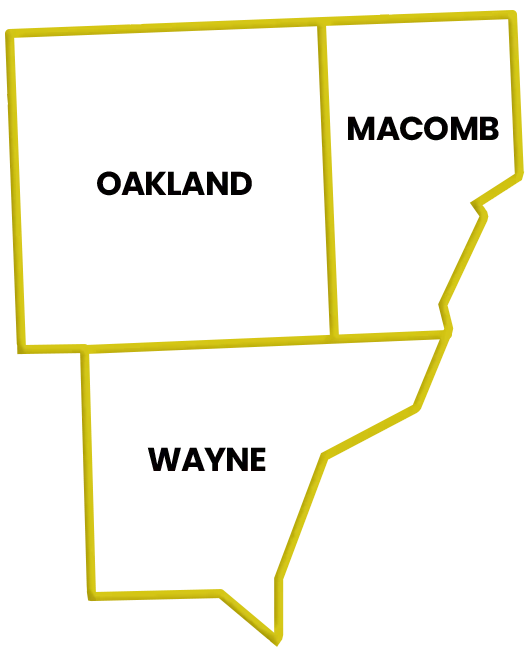 map of counties in southeast Michigan