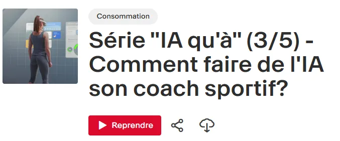 Série "IA qu'à" (3/5) - Comment faire de l'IA son coach sportif?