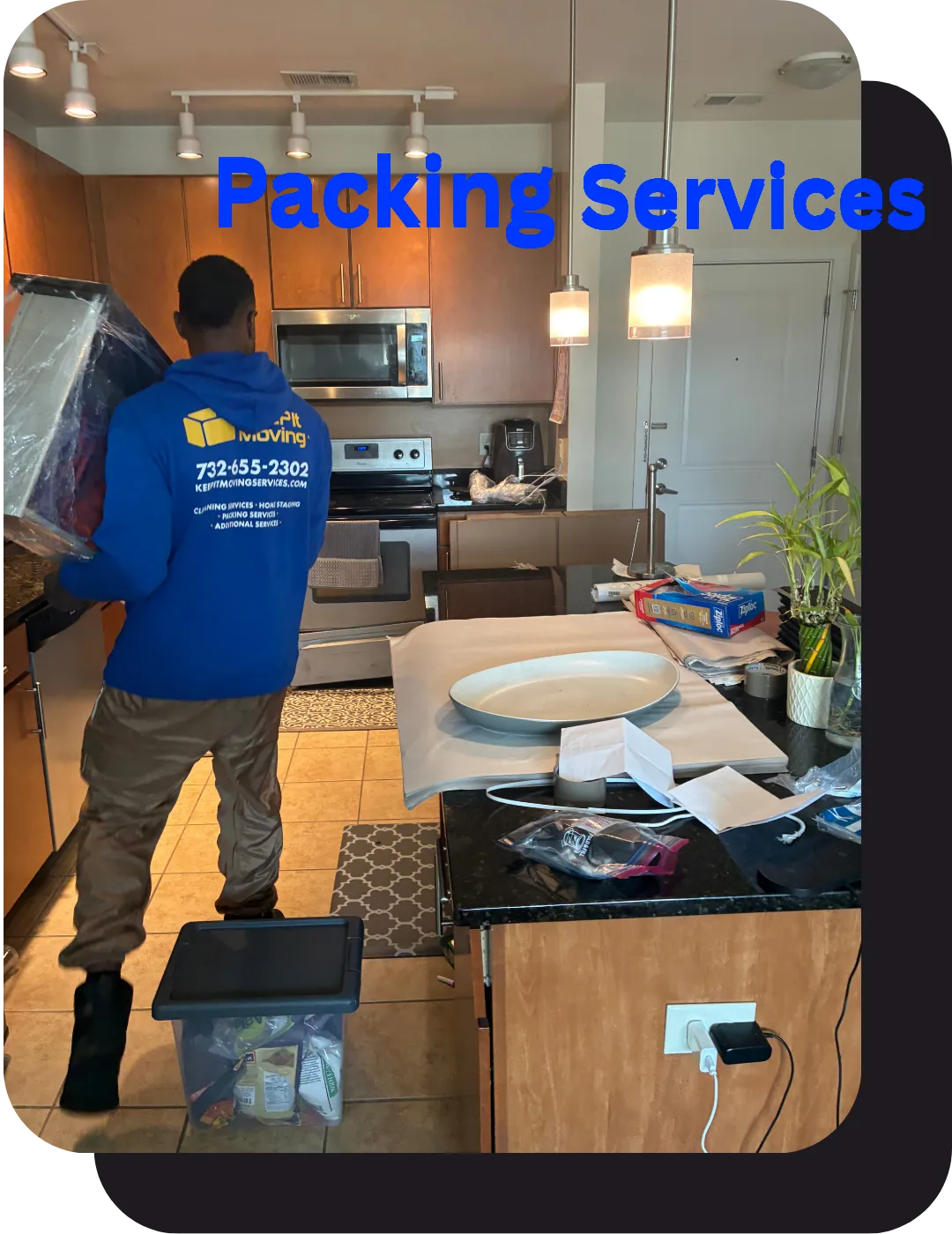 Local moving company providing professional packing services for apartment and residential moves