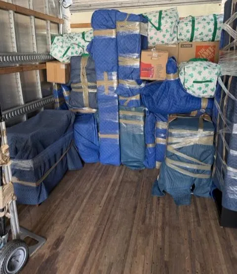 Keep It Moving Services moving truck fully loaded and organized for a Burlington County NJ residential move