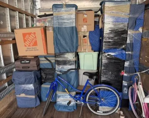 Keep It Moving Services truck fully loaded and ready for delivery near Joint Base McGuire-Dix-Lakehurst NJ