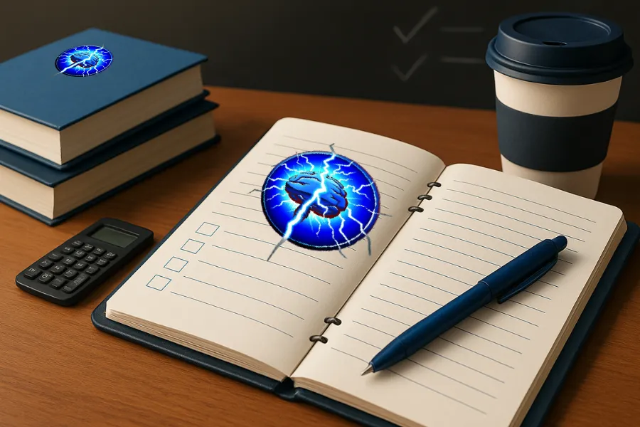 ACT notebook and to-do list for efficiency