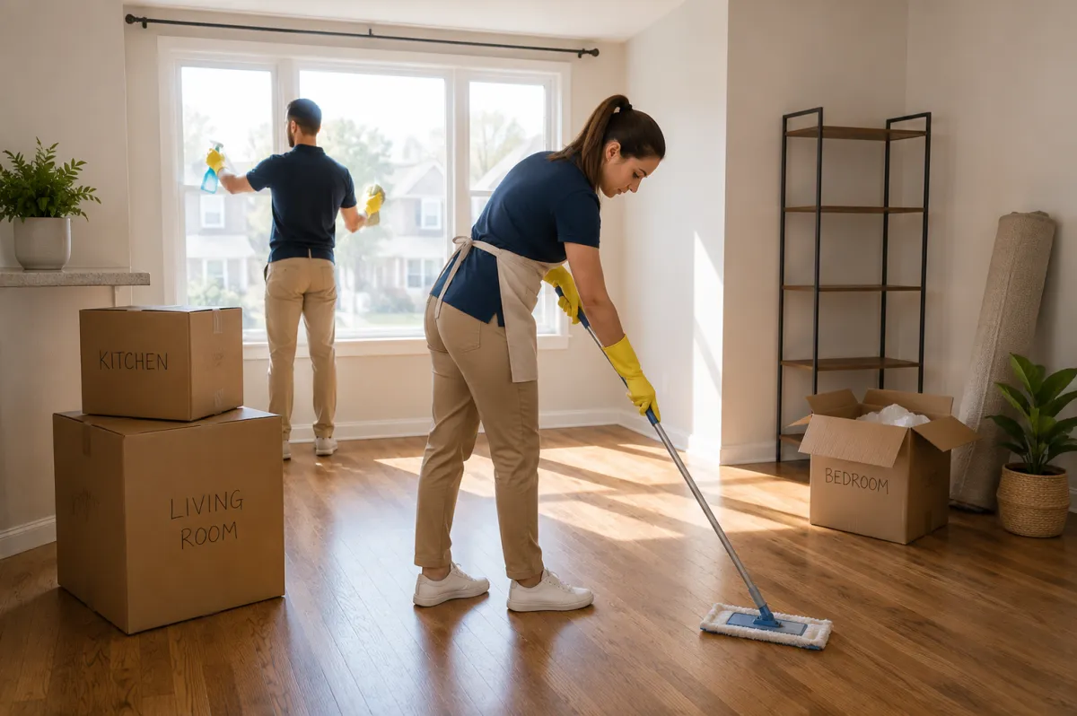 Cleaning and organizing a sunny room