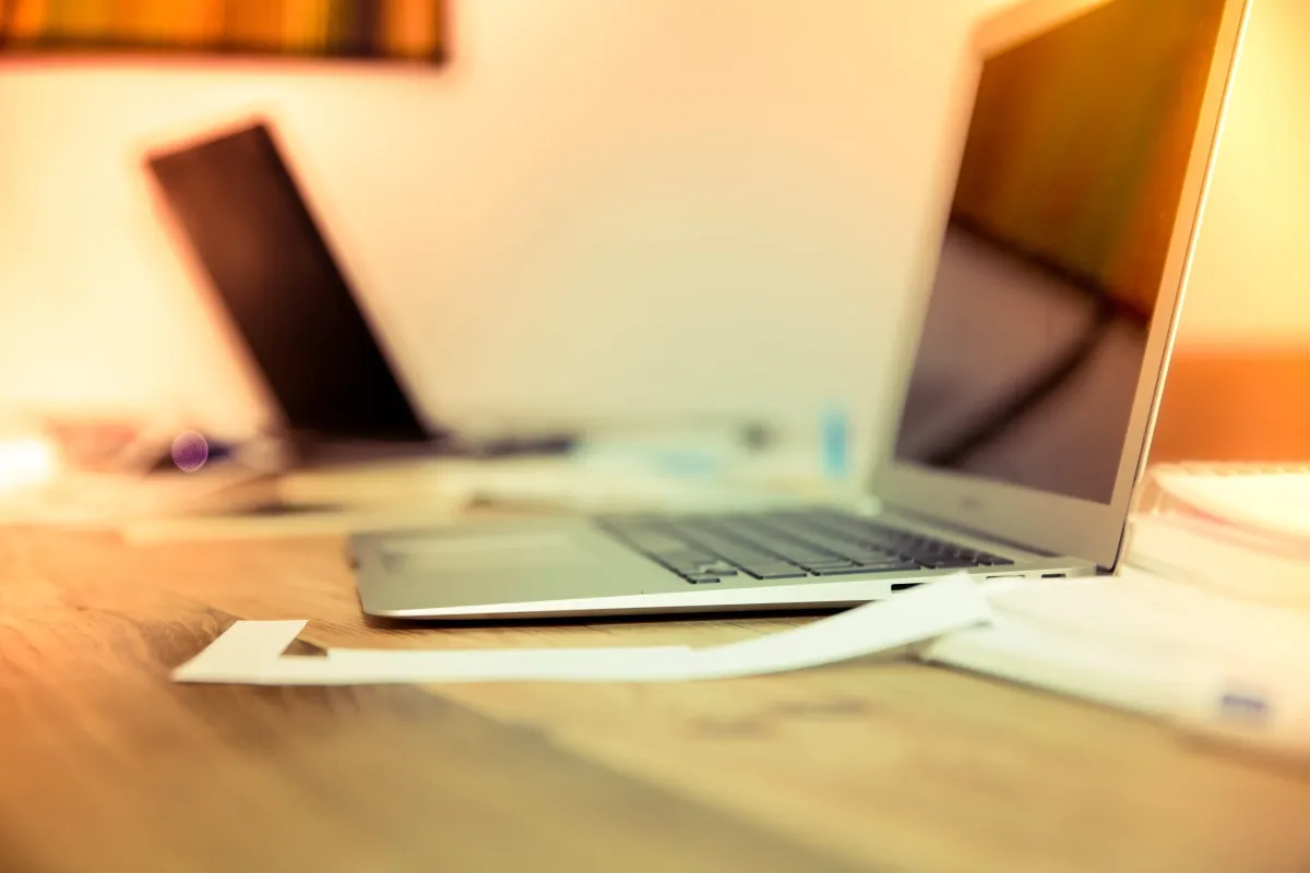 laptop on desk