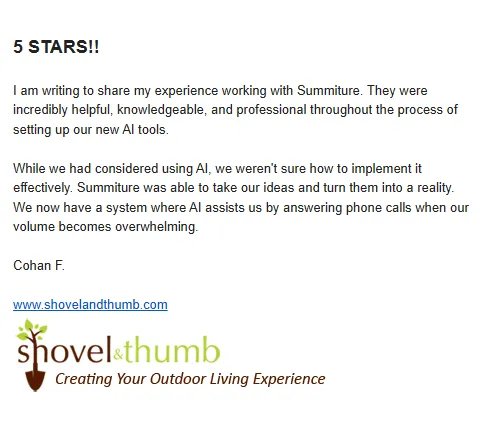 A relaxed service professional on a job site experiencing the happy ending of never missing a customer call