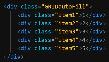 html code for grid auto fill