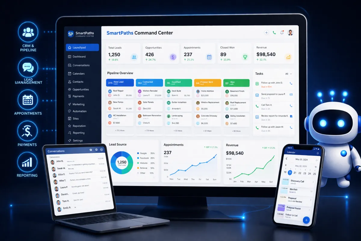 AI CRM dashboard for lead management