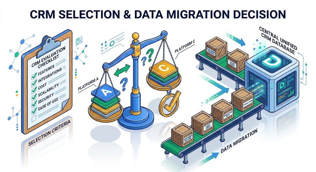 CRM selection checklist and data migration planning framework for Australian businesses by Pixelgram Brisbane