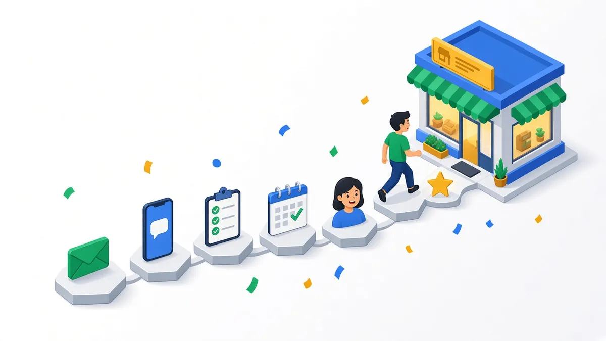 Customer onboarding automation welcome journey for a service business, showing a new client receiving welcome messages and guidance, by Pixelgram Brisbane
