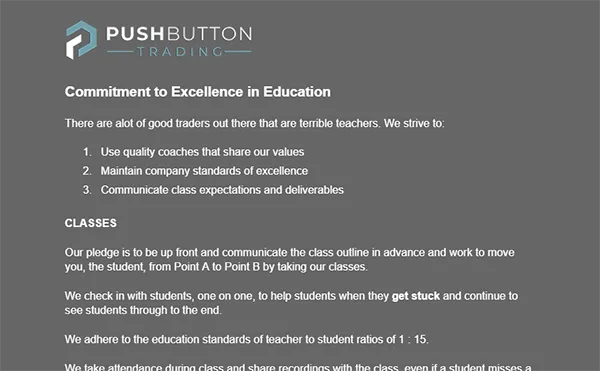 Push Button Commitment to Education