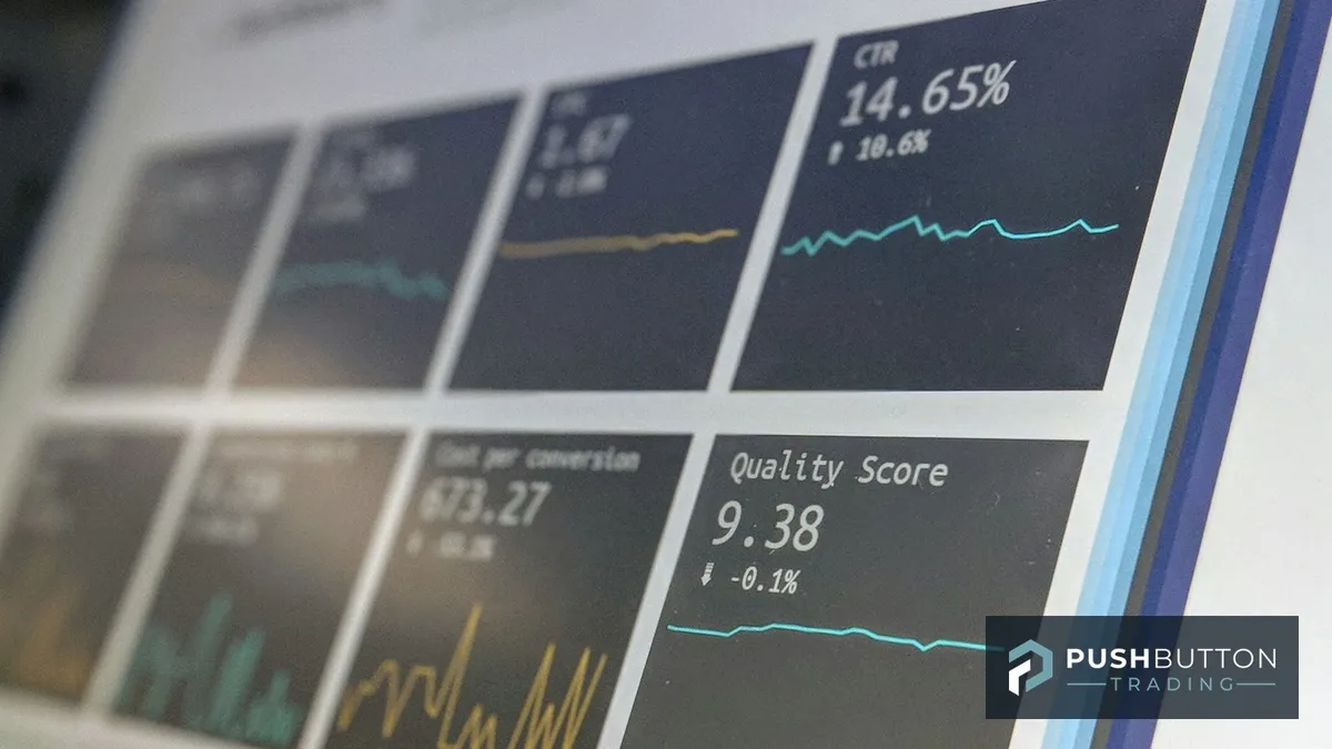 Grid of identical performance metric panels on a screen